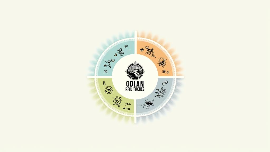 Calendario annuale con illustrazioni di attrezzi da pesca appropriati per ogni stagione e condizioni meteorologiche tipiche.
